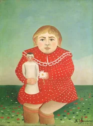 Lány babával, kb. 1892 vagy kb. 1904-05